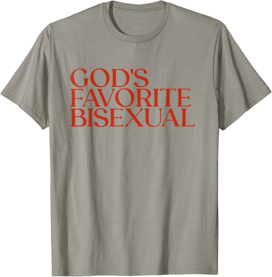 God's Favorite Bisexual Aesthetic Gay LGBTQ WLW Graphic T-Shirt - T-Shirt | Sand