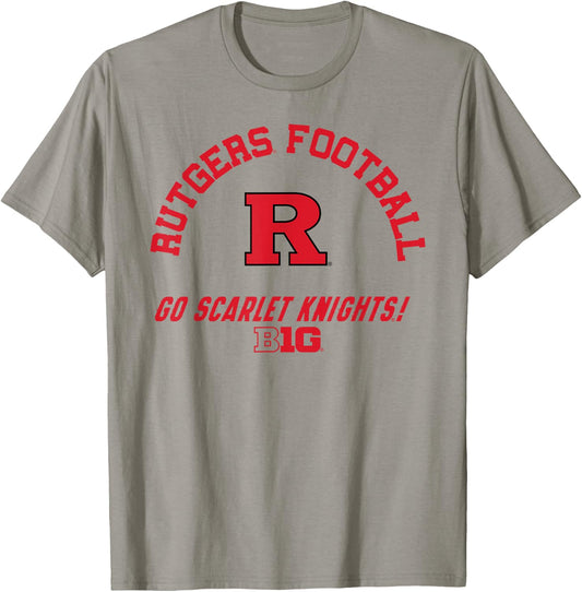 Rutgers Scarlet Knights Big 10 Football Officially Licensed T-Shirt - T-Shirt | Sand