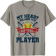 My Heart Belongs To Softball Player Boyfriend Girlfriend T-Shirt - T-Shirt | Sand