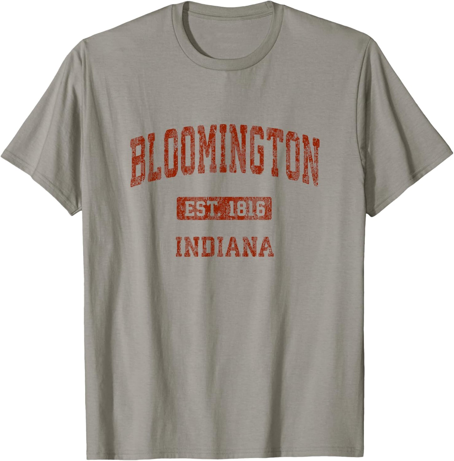 Bloomington Indiana IN Vintage Athletic Sports Design T-Shirt - T-Shirt | Sand