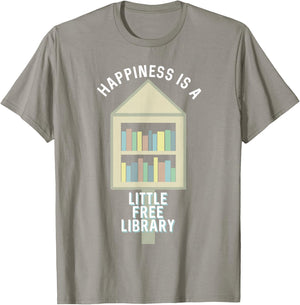 Happiness is a Little Free Library T-Shirt - T-Shirt | Sand