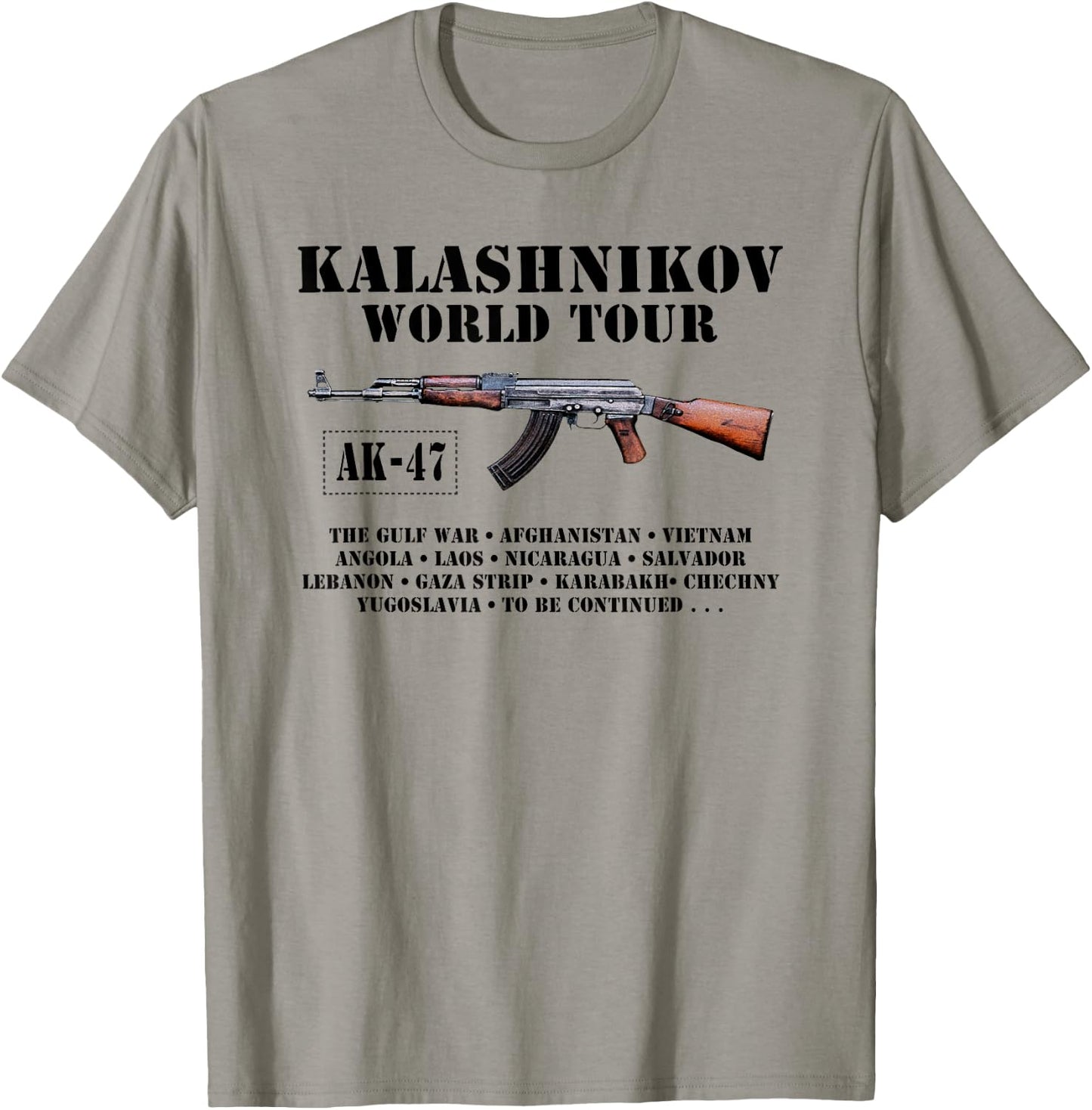 AK-47 Kalashnikov World Tour T Shirt T-Shirt - T-Shirt | Sand