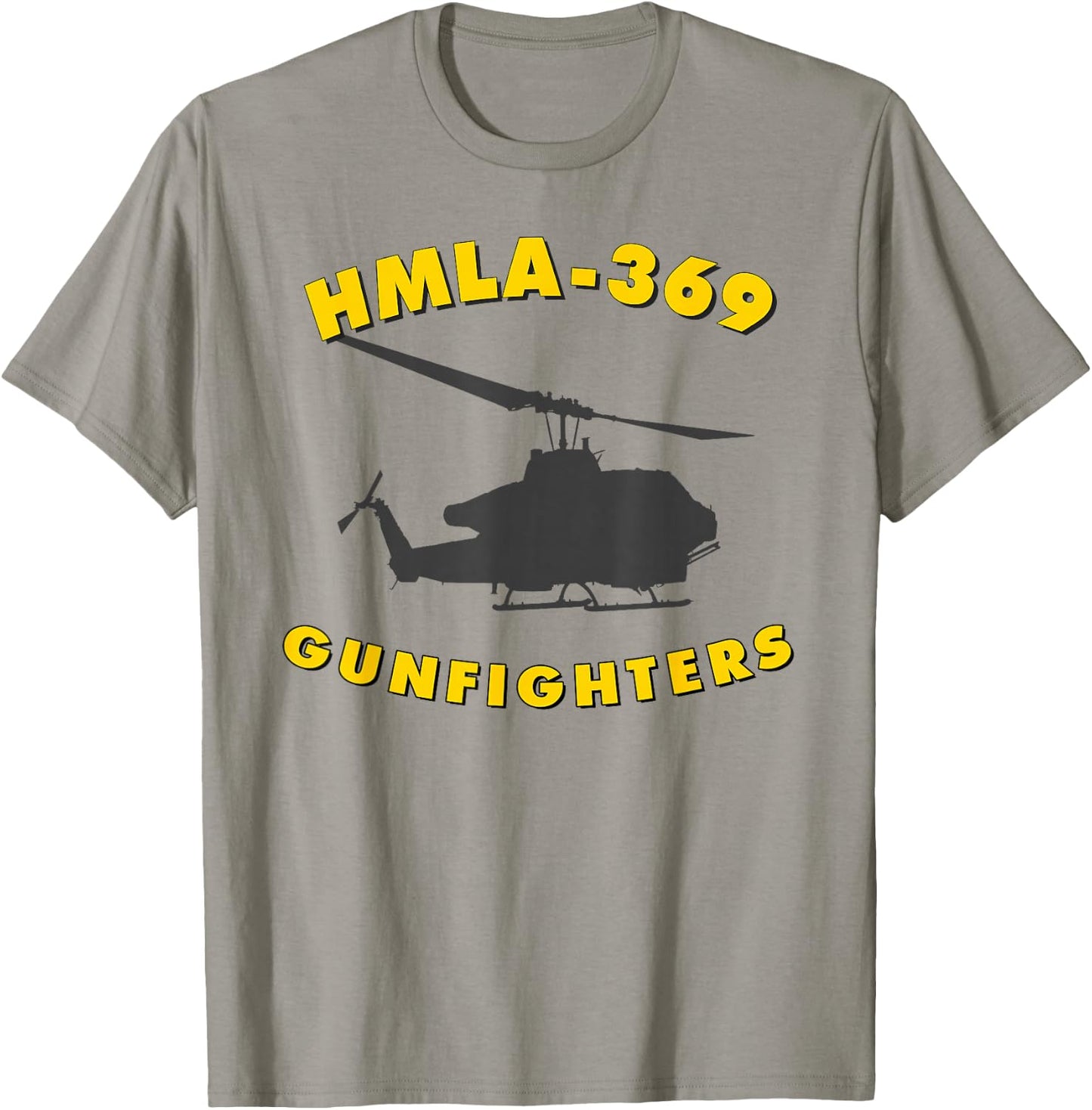 HMLA-369 Gunfighters Helicopter Attack Squadron AH-1W T-Shirt - T-Shirt | Sand
