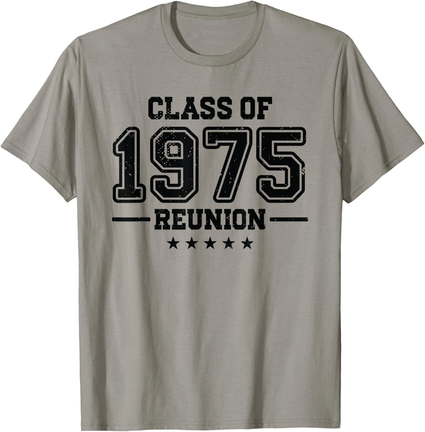 Reunion Class 75 Celebration High School Alumni College Crew T-Shirt - T-Shirt | Sand