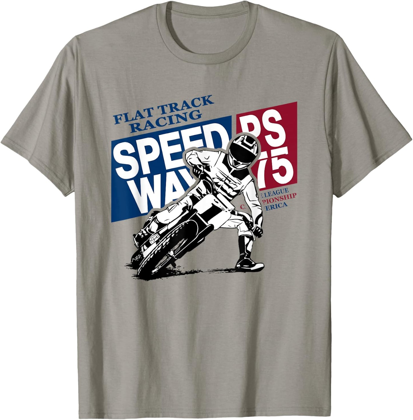 American Flat Track Racer Motorcycle Speedway T-Shirt - T-Shirt | Sand