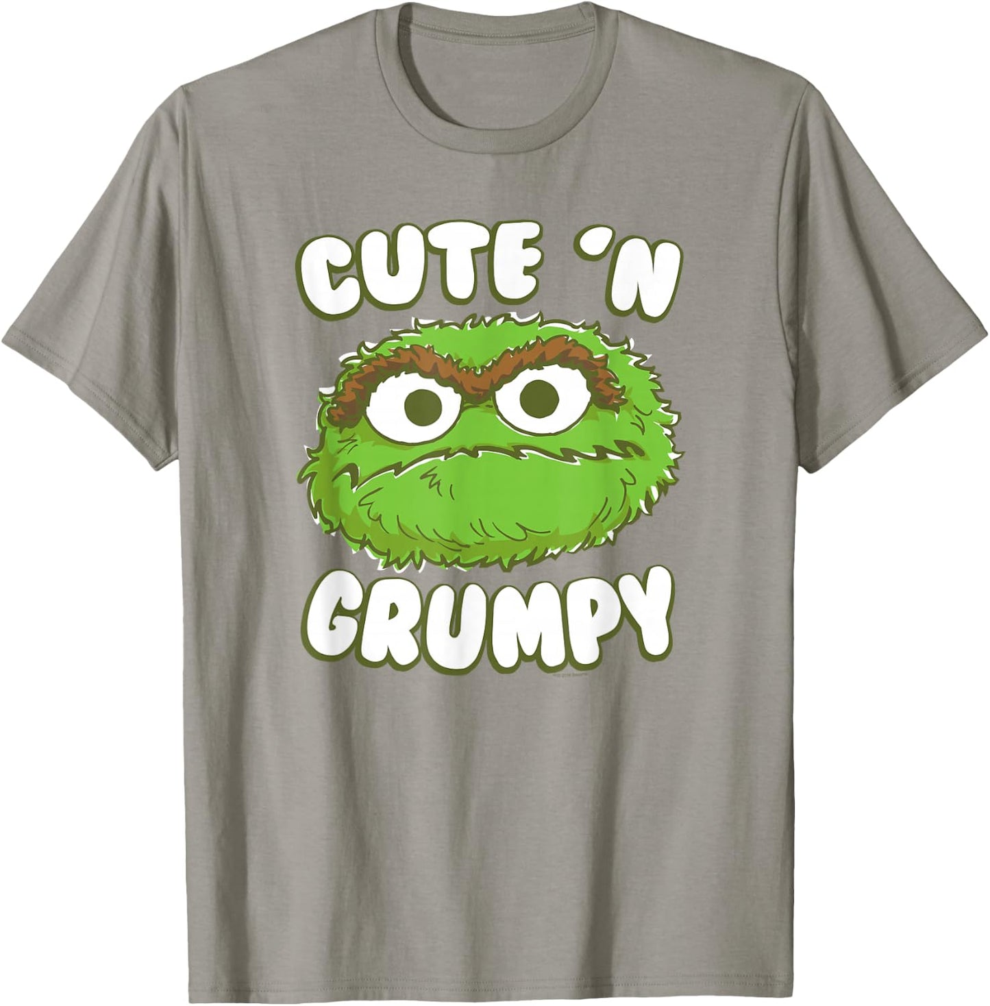 Sesame Street Oscar The Grouch Cute 'n' Grumpy T-Shirt - T-Shirt | Sand