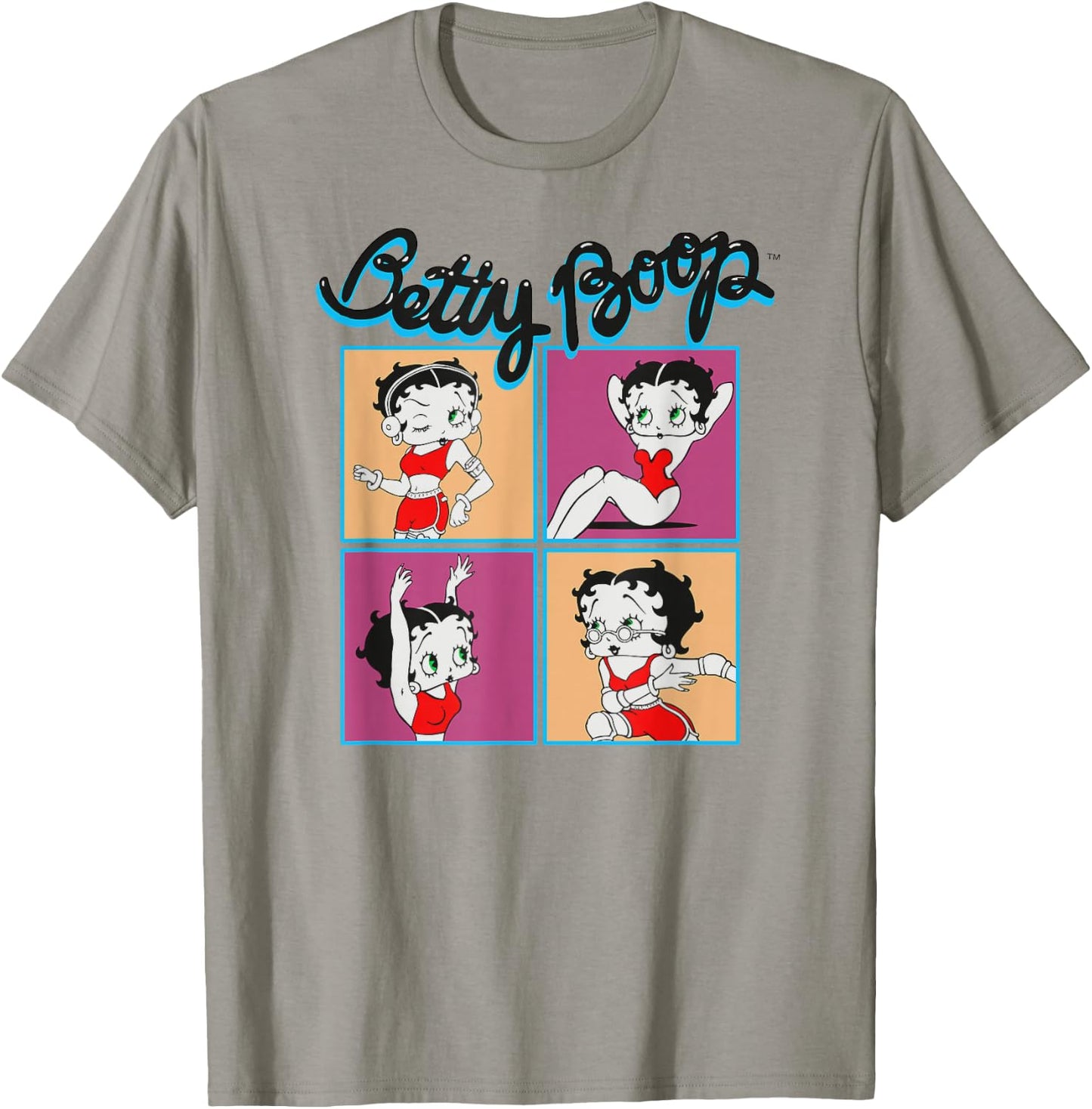 Betty Boop Workout Pose Collage T-Shirt - T-Shirt | Sand