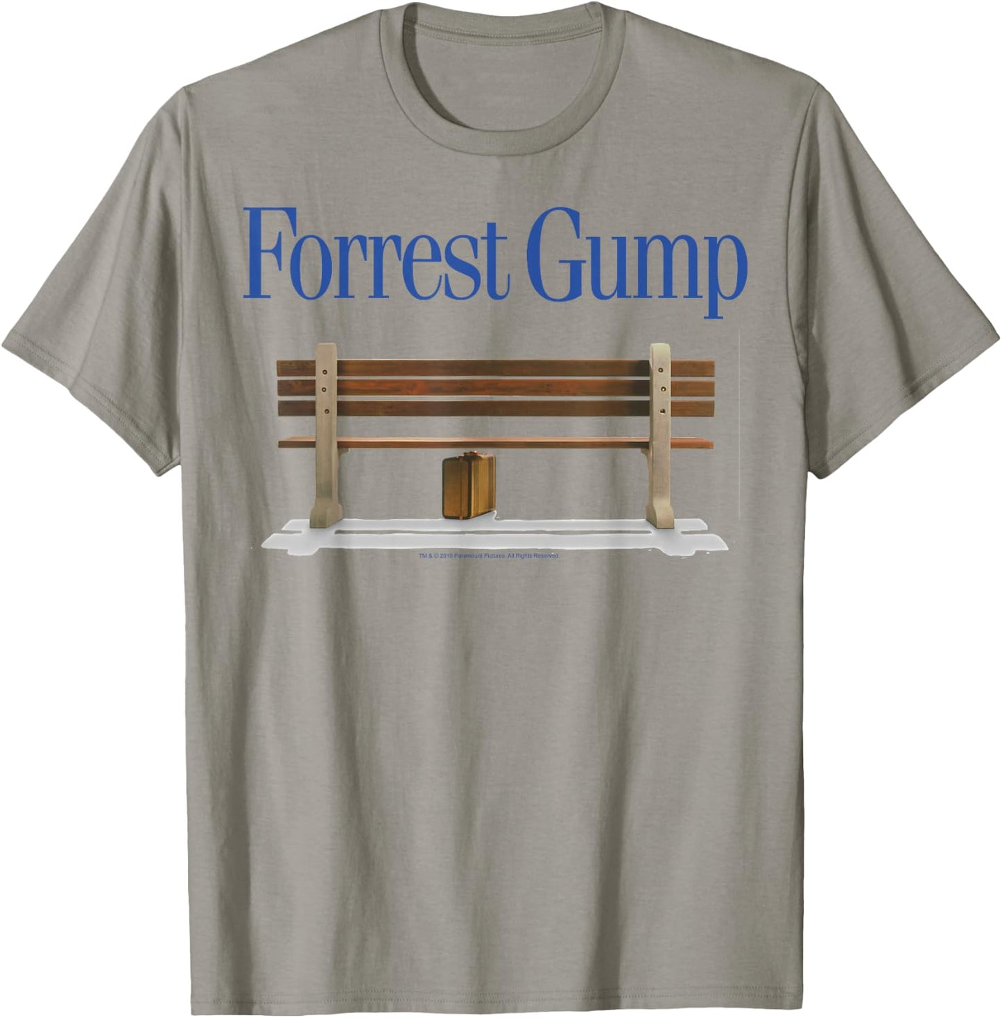 Forrest Gump Bench Title Logo T-Shirt - T-Shirt | Sand