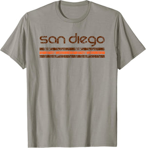 San Diego California Retro Vintage Weathered T-Shirt - T-Shirt | Sand