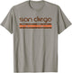 San Diego California Retro Vintage Weathered T-Shirt - T-Shirt | Sand