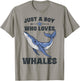 Funny Whale Gifts for Boys Whale Lovers T-Shirt - T-Shirt | Sand