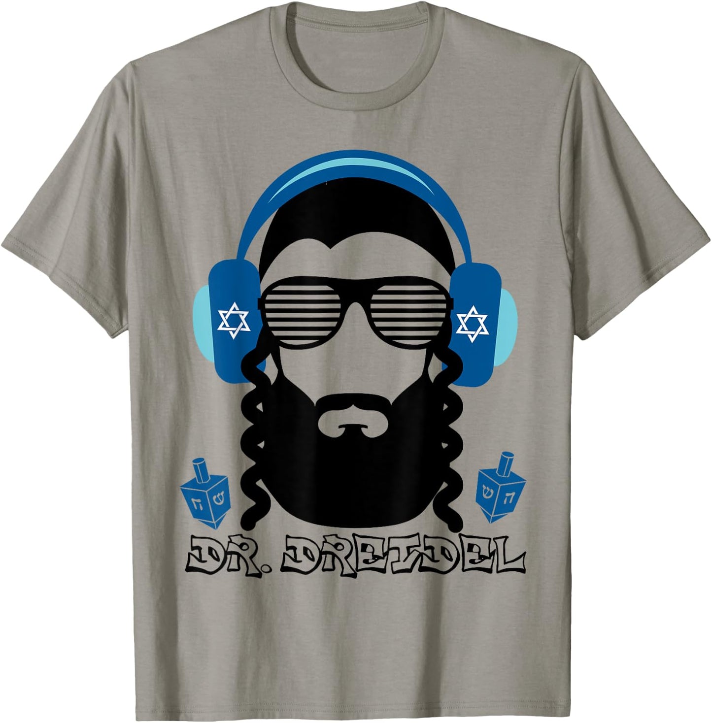 Funny Hanukkah Rapper DJ Gift Chanukah Dr. Dreidel T-Shirt - T-Shirt | Sand
