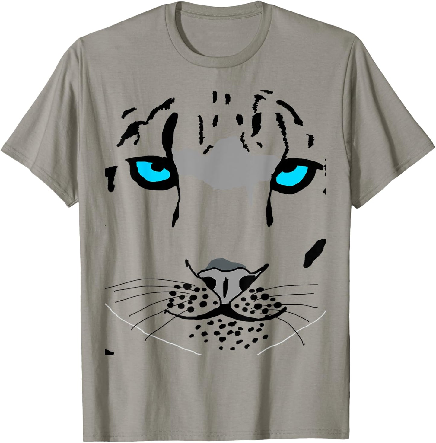 Snow Leopard Costume Big Wild Cat Tiger Halloween Wildcat Men Women Kids T-Shirt - T-Shirt | Sand