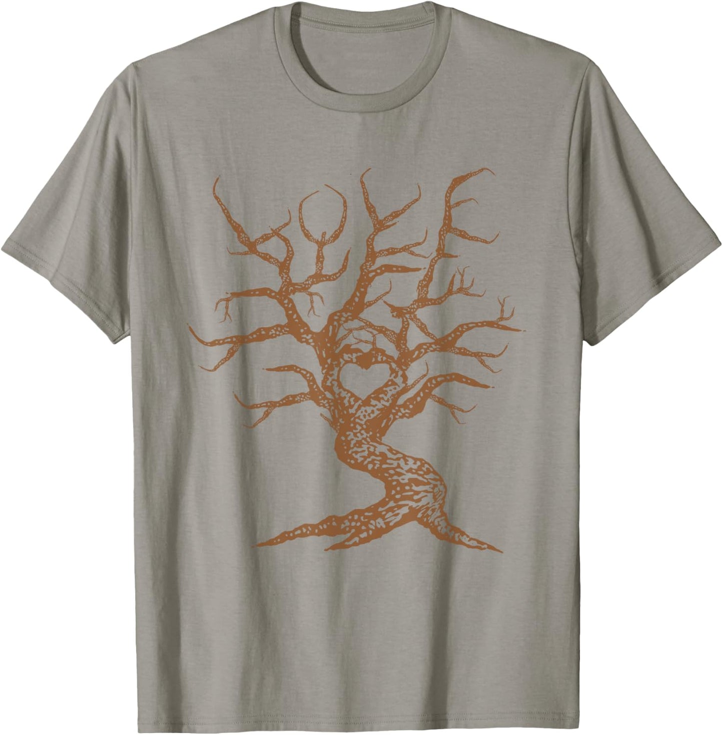 Heart Love Branches Bonsai Tree Japanese Buddhist Zen Shirt T-Shirt - T-Shirt | Sand