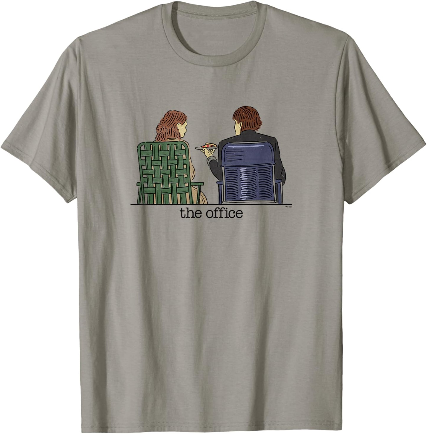 The Office - Jim and Pam Roof Date T-Shirt - T-Shirt | Sand
