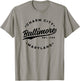 Vintage Baltimore Charm City Maryland Black Text T-Shirt - T-Shirt | Sand