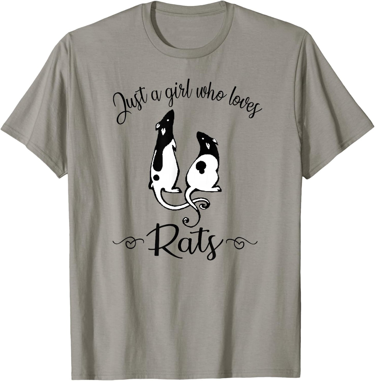 Cute Funny Girl Who Loves Pet Rat Lover T-Shirt - T-Shirt | Sand