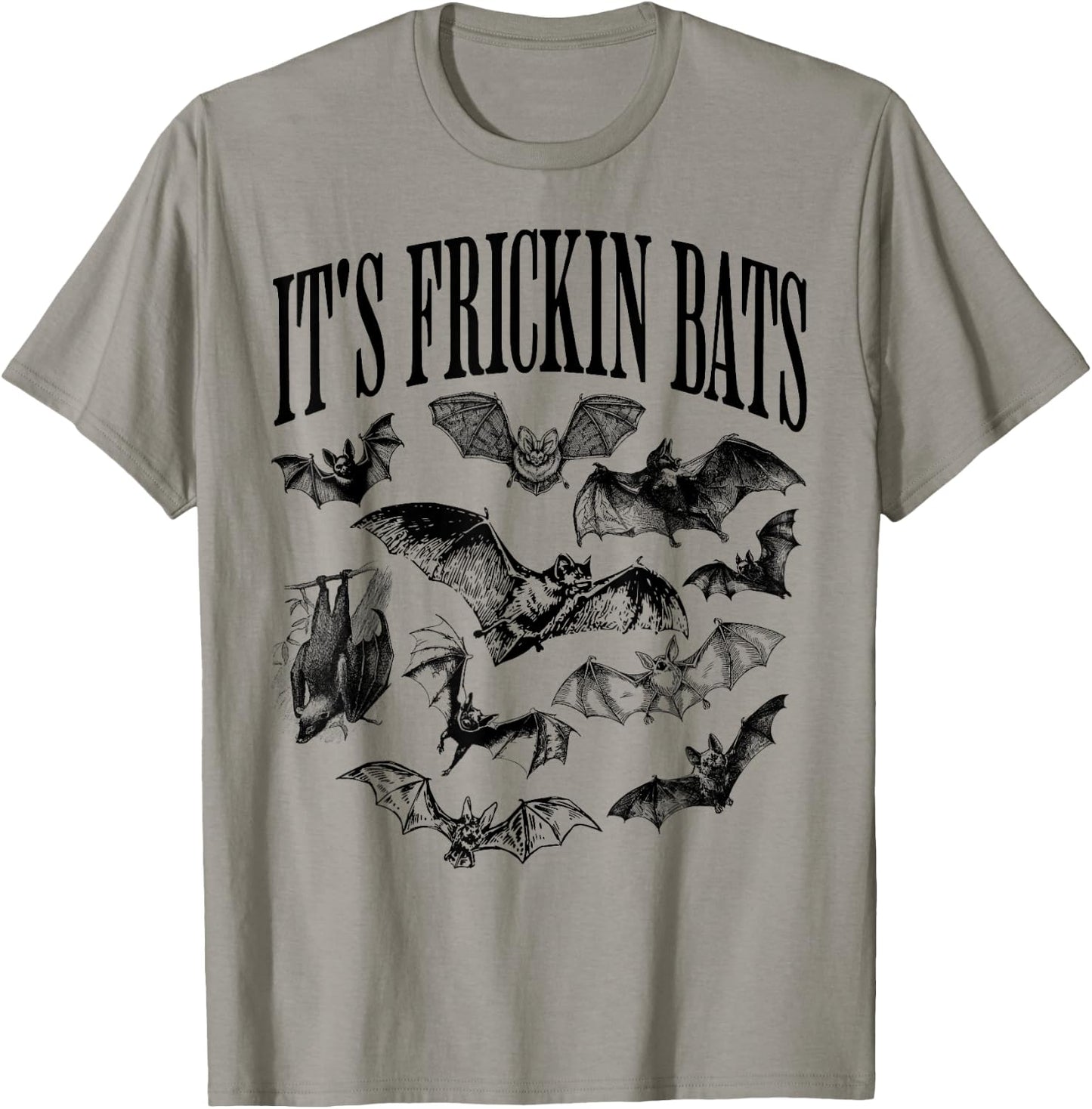 Vintage It's Frickin Bats, Funny and Spooky Halloween Bats T-Shirt - T-Shirt | Sand