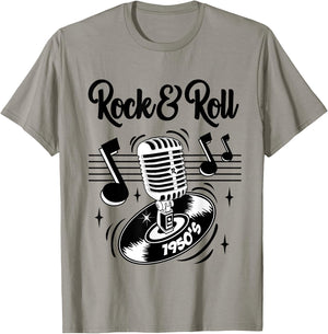 Rockabilly Rocker Clothes 50s Sock Hop Greaser 1950s Doo Wop T-Shirt - T-Shirt | Sand