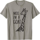 Funny design Giraffe Moo I'm A Goat Farm Zoo Animal design T-Shirt - T-Shirt | Sand