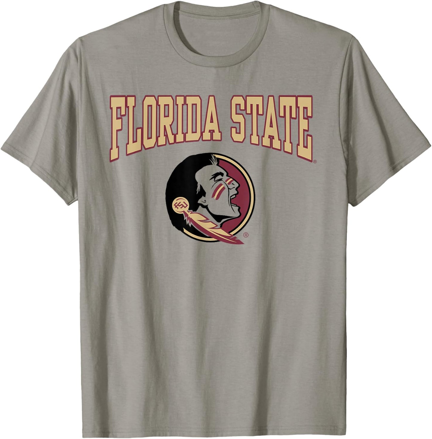 Florida State Seminoles Arch Logo White Officially Licensed T-Shirt - T-Shirt | Sand