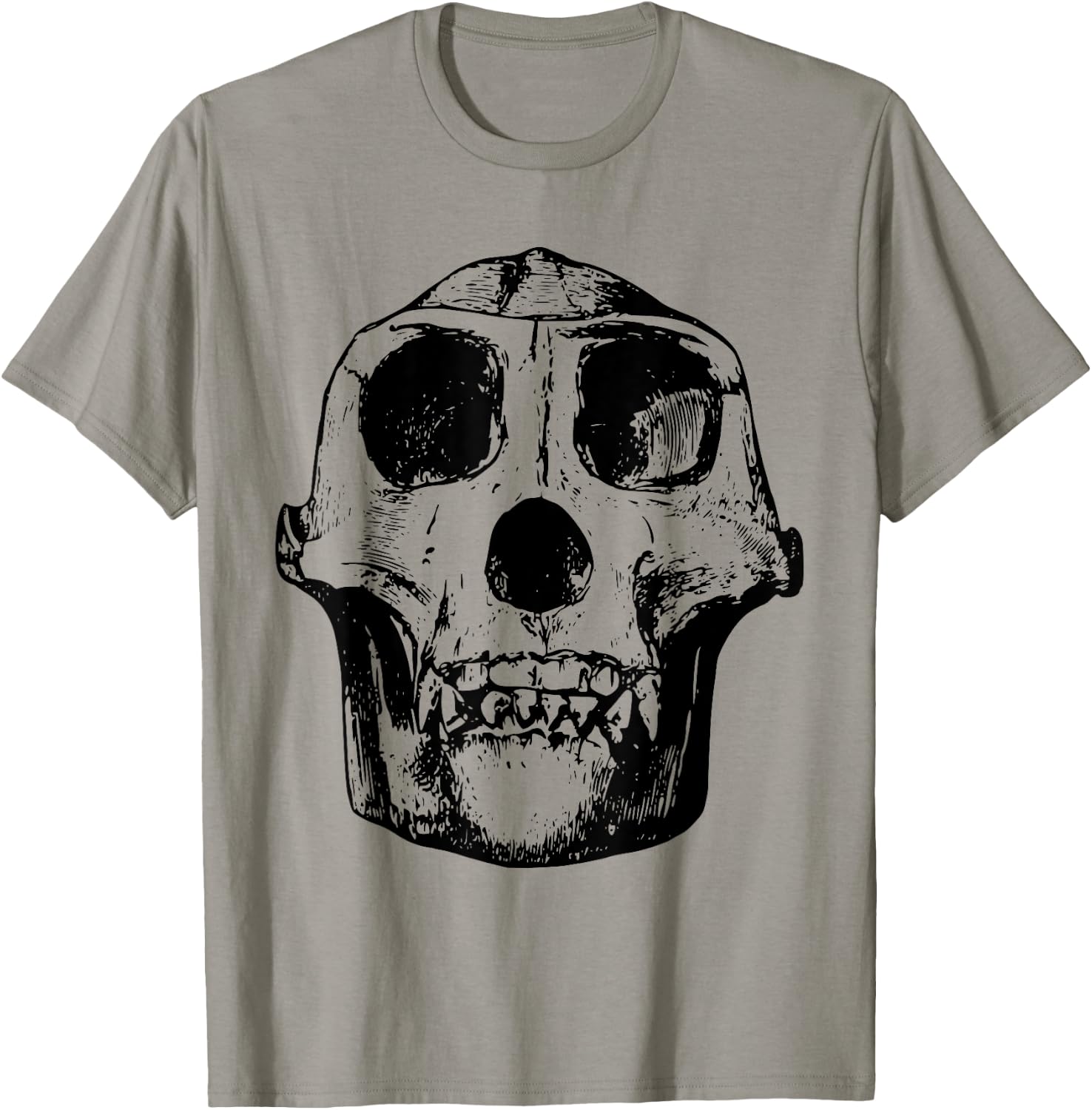 Neanderthal Skull Anthropologist T-Shirt - T-Shirt | Sand