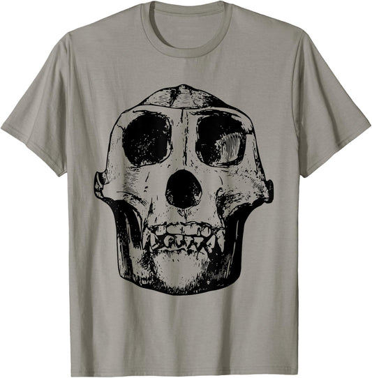 Neanderthal Skull Anthropologist T-Shirt - T-Shirt | Sand