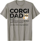 Corgi Dad Definition Funny Best Corgi Dad Ever Dog Lover T-Shirt - T-Shirt | Sand