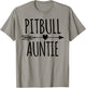Cute Pitbull Dog Aunt T-Shirt - T-Shirt | Sand