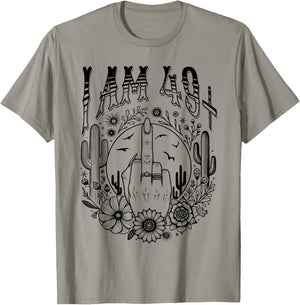 Funny 50th Birthday I Am 49 Plus 1 Middle Finger 49+1, im 50 T-Shirt - T-Shirt | Sand