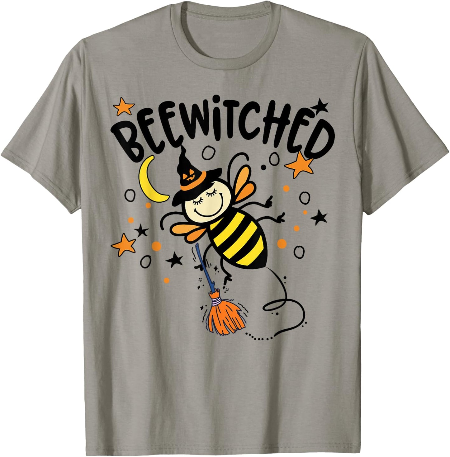 Kids halloween bee witch Bewitched broomstick witch's hat T-Shirt - T-Shirt | Sand