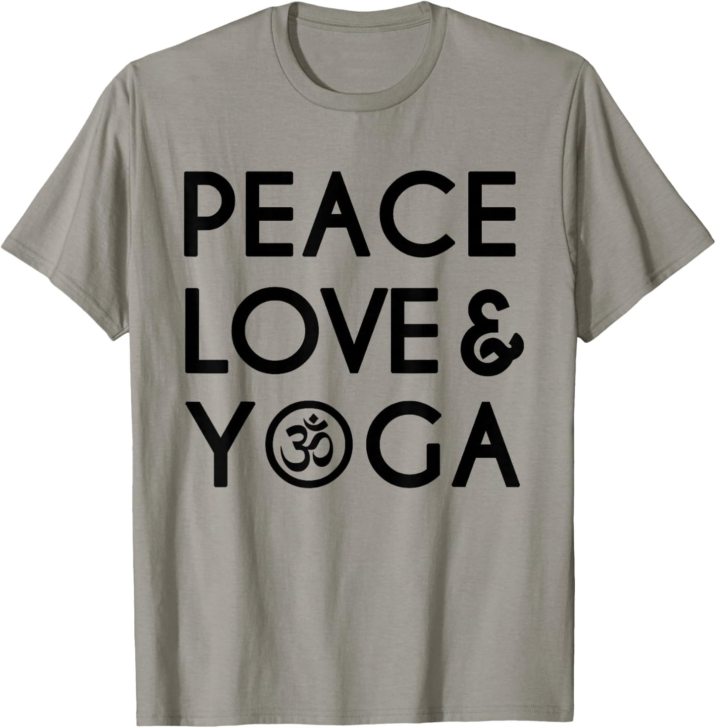 Peace Love and Yoga Om Symbol Yogi Yoga Quote T-Shirt - T-Shirt | Sand
