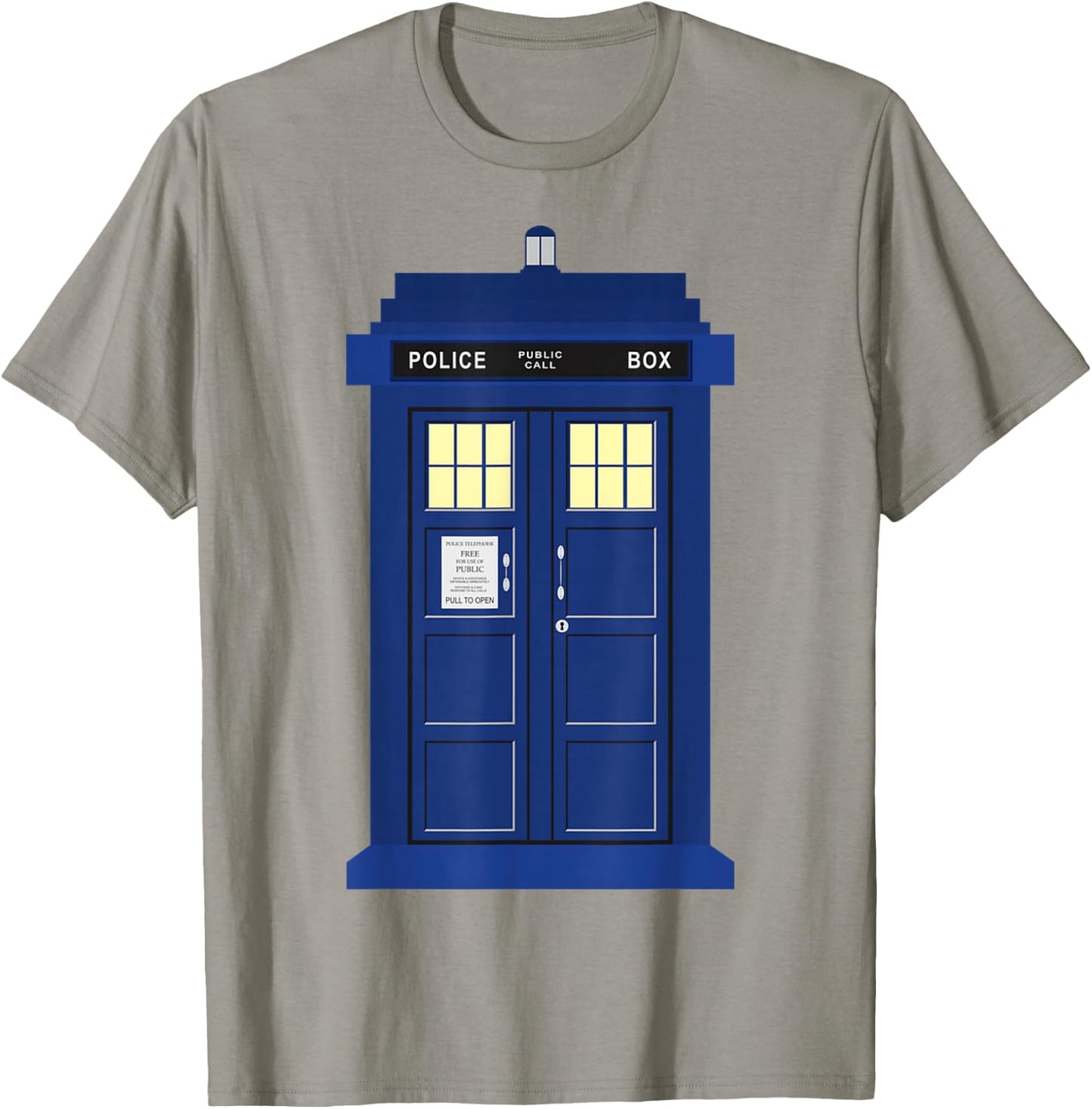 British Police Call Box T-Shirt - T-Shirt | Sand