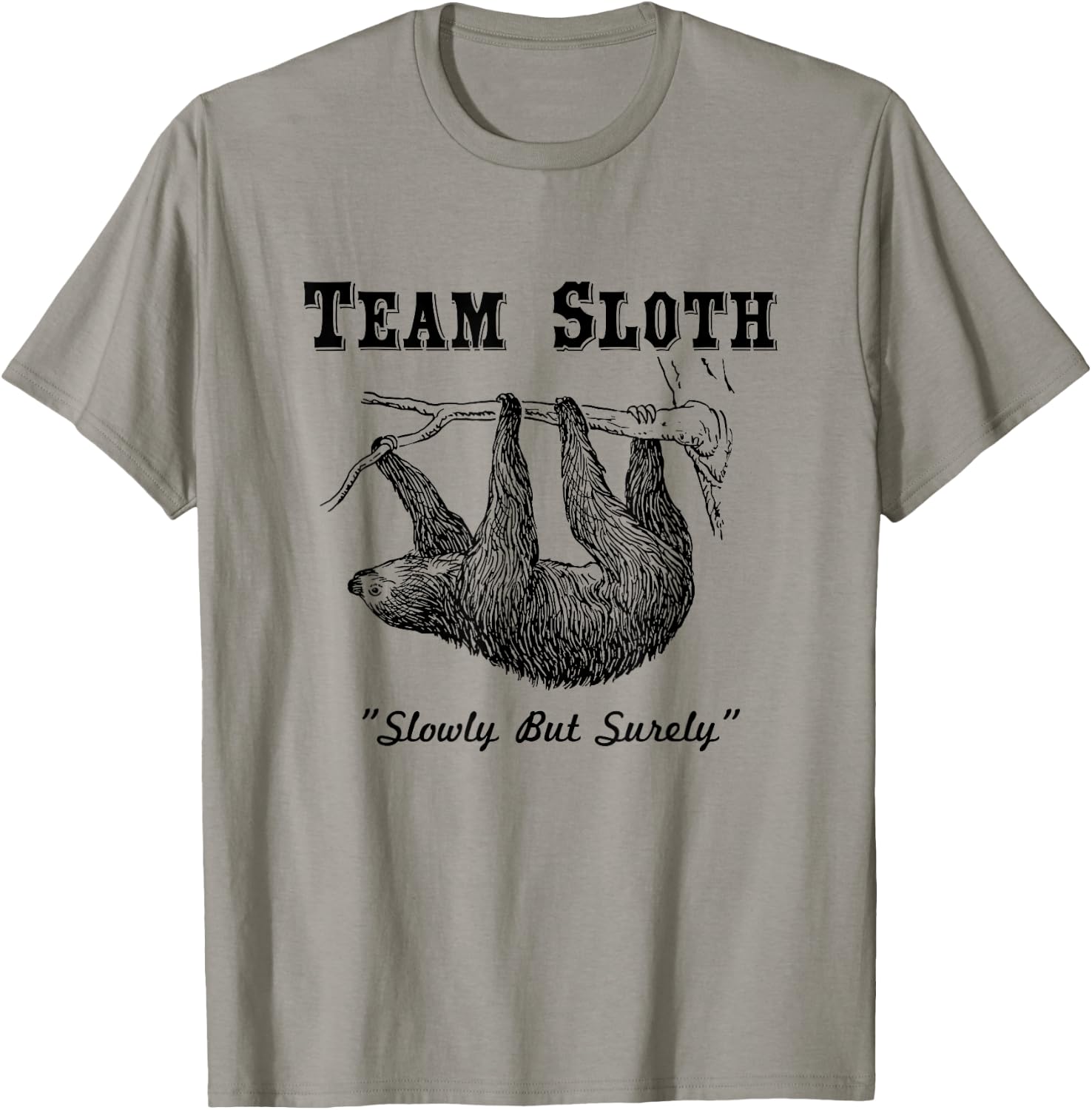 Running Funny Team Sloth Marathon T-Shirt - T-Shirt | Sand