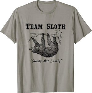 Running Funny Team Sloth Marathon T-Shirt - T-Shirt | Sand