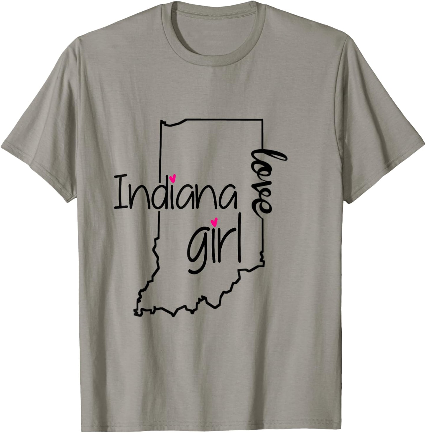 Indiana Girl I Love Indiana Home Cute Indiana T-Shirt - T-Shirt | Sand