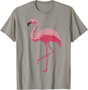 Tropical Pink Flamingo Bird Design T-Shirt - T-Shirt | Sand