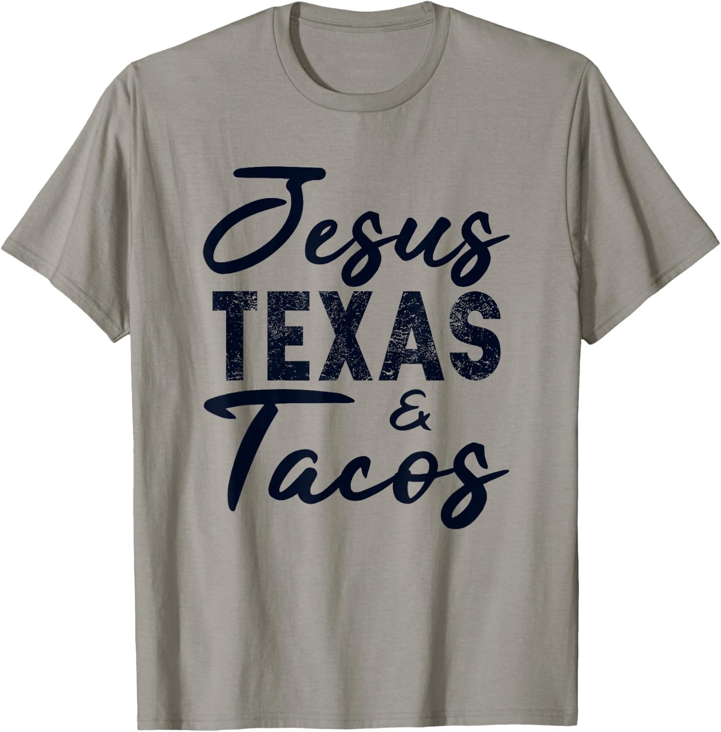 Jesus Texas And Tacos Gift Funny Food Cinco Mayo Christian T-Shirt - T-Shirt | Sand