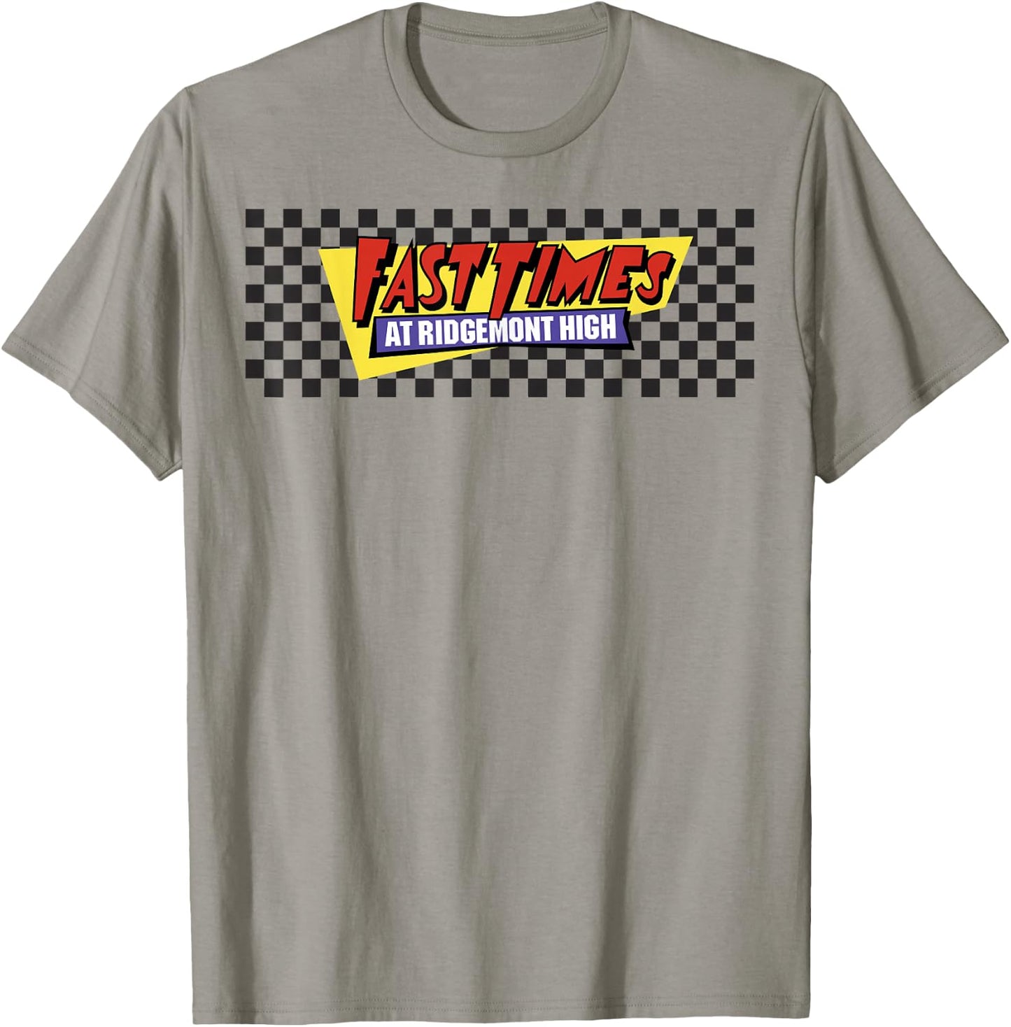 Fast Times At Ridgemont High Black Checkers Logo T-Shirt - T-Shirt | Sand