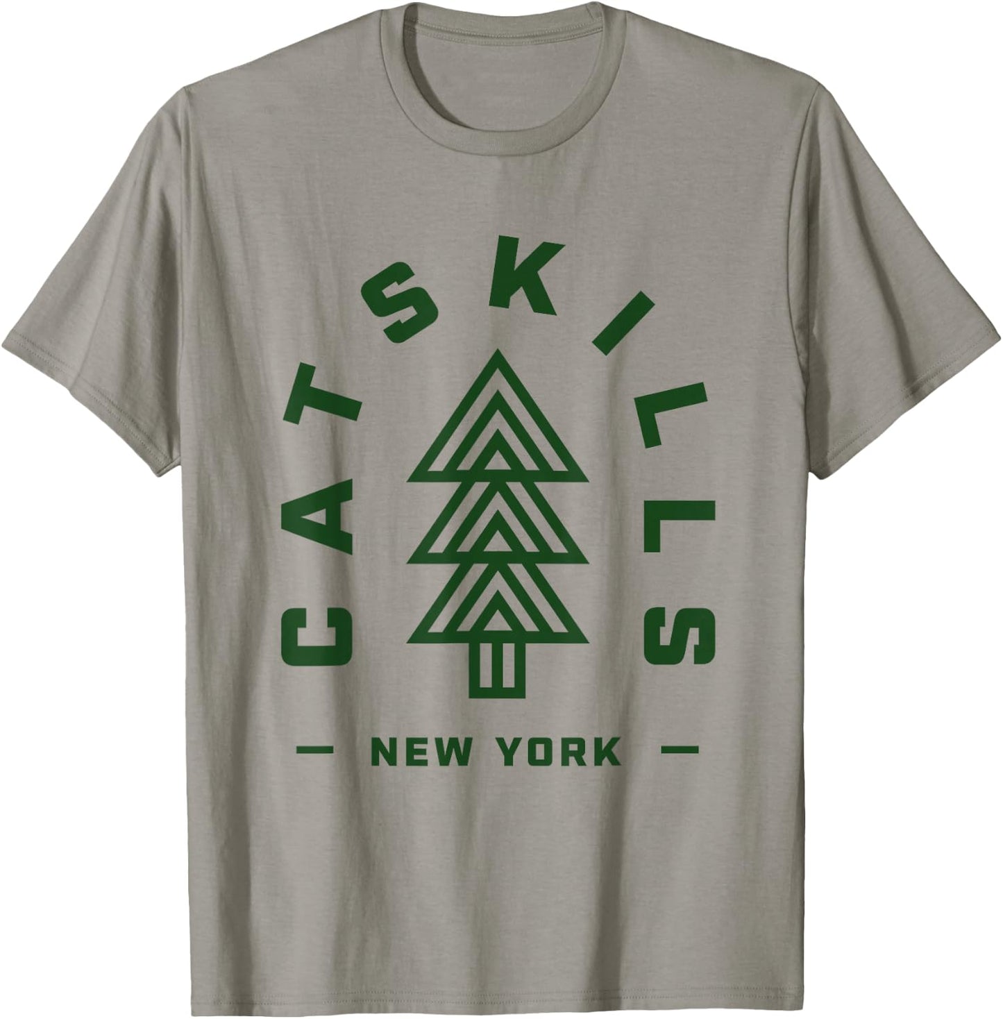 Catskills NY Camping Hiking Catskills Mountains Tree T-Shirt - T-Shirt | Sand