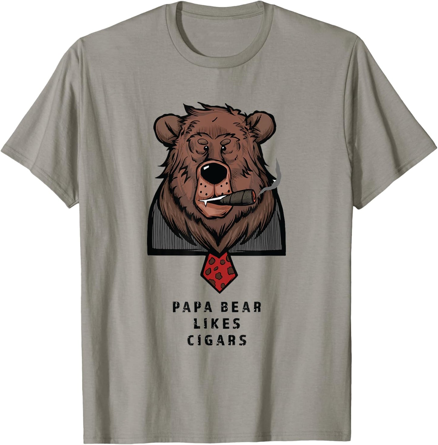 Papa Bear Cigar T-Shirt - T-Shirt | Sand