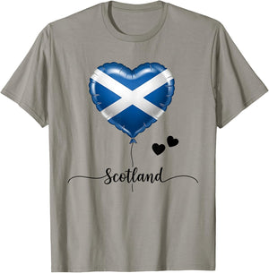 Scotland Scottish Flag Heart Souvenirs Men Women Kids T-Shirt - T-Shirt | Sand
