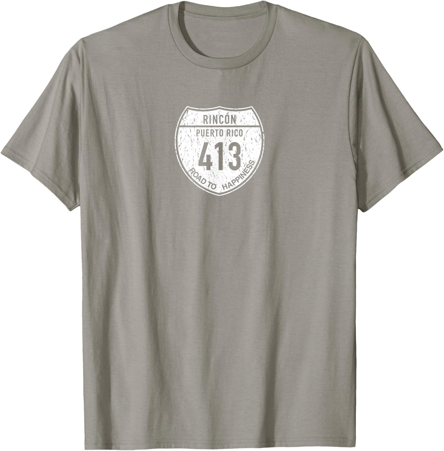 Rincon Puerto Rico | Road to Happiness 413 T-Shirt - T-Shirt | Sand