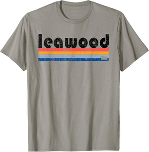 Vintage 80s Style Leawood KS T-Shirt - T-Shirt | Sand