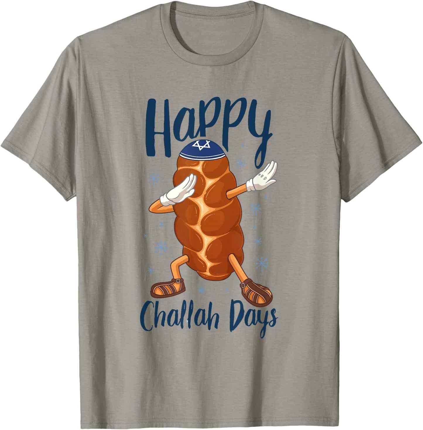 Hanukkah Dabbing Challah Bread Funny Happy Challah Days T-Shirt - T-Shirt | Sand