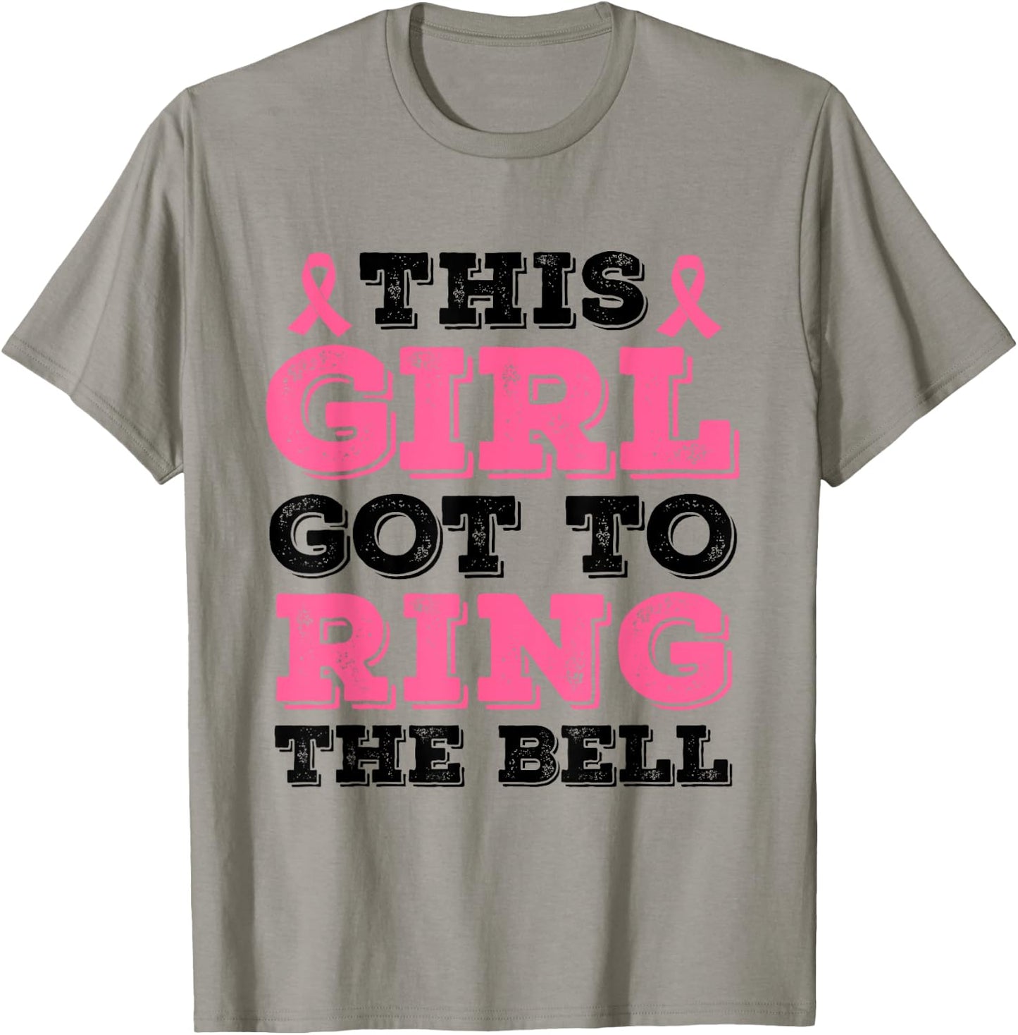 This Girl Got To Ring The Bell Breast Cancer Awareness T-Shirt - T-Shirt | Sand