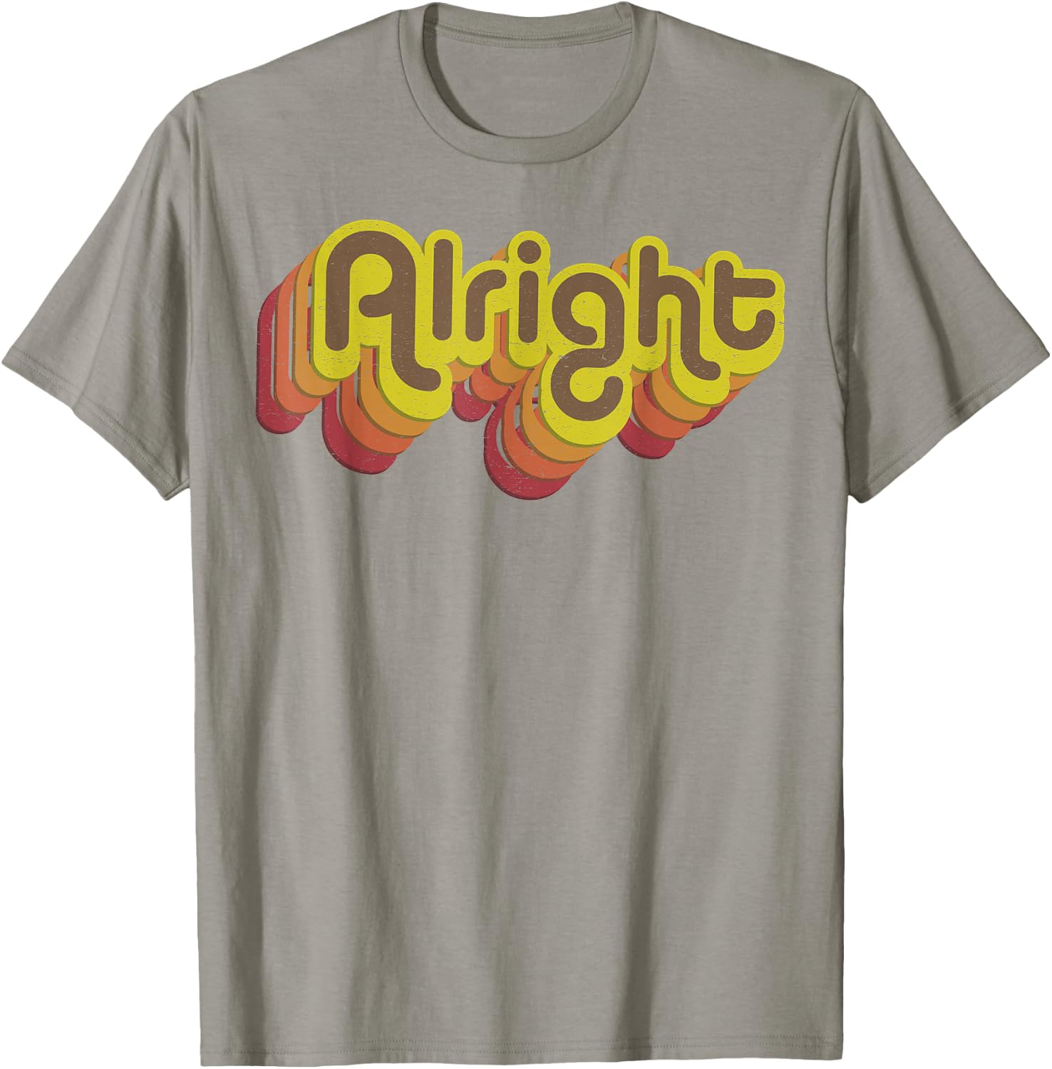 Alright Alright Shirt Funny Retro 70s T-Shirt - T-Shirt | Sand