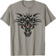 Tribal Dragon Head T Shirt Tattoo Cute Black Design Red Eyes T-Shirt - T-Shirt | Sand