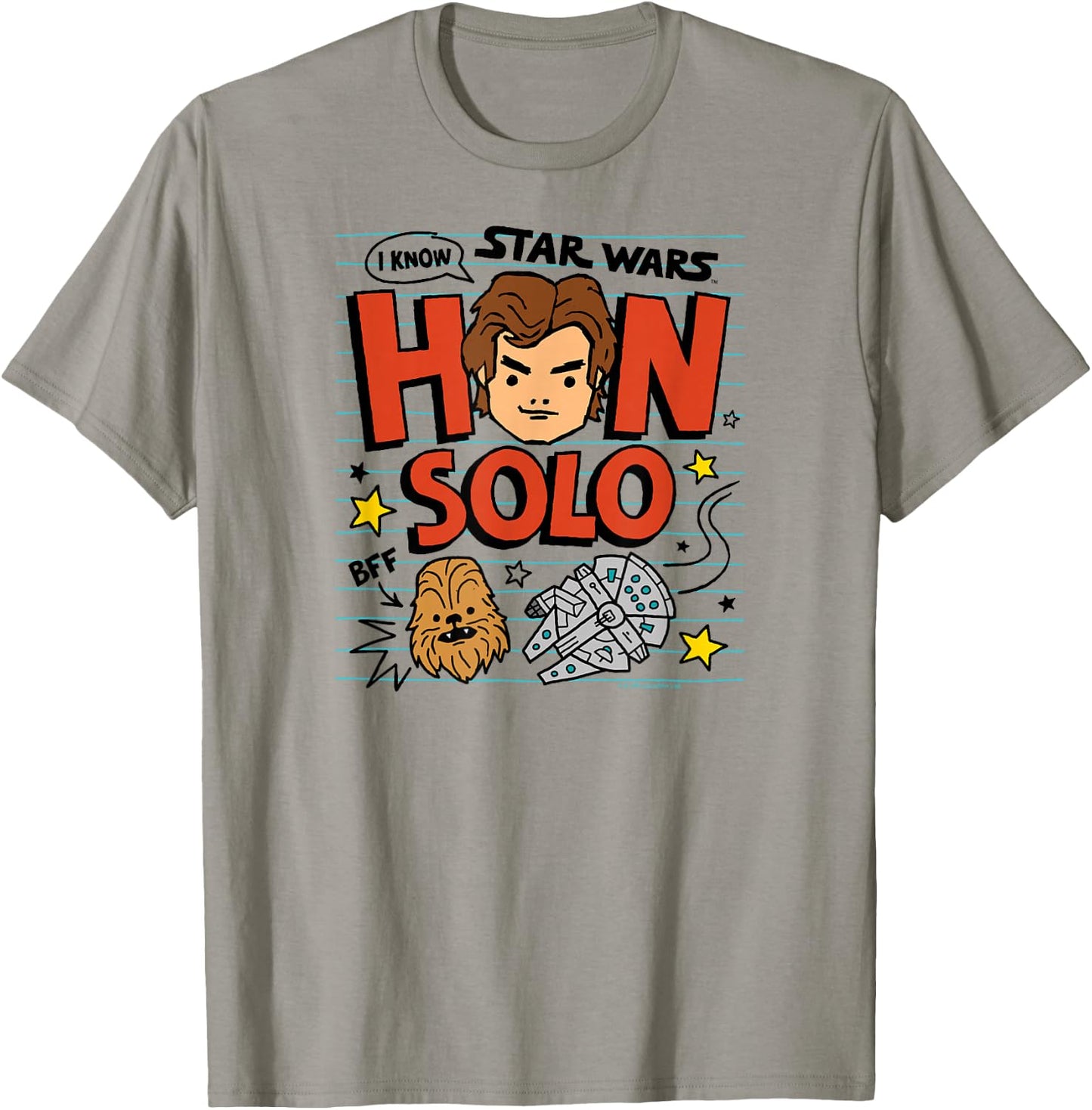 Star Wars - Han Solo Doodles T-Shirt - T-Shirt | Sand
