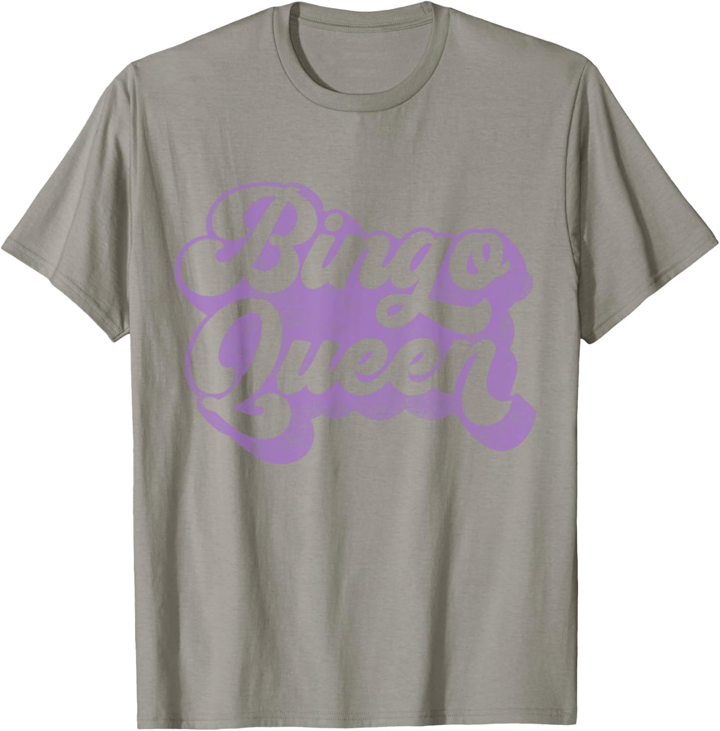 Bingo Queen for Callers or Players in Purple T-Shirt - T-Shirt | Sand